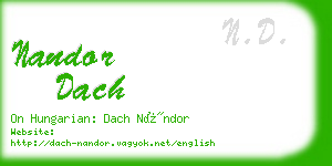 nandor dach business card